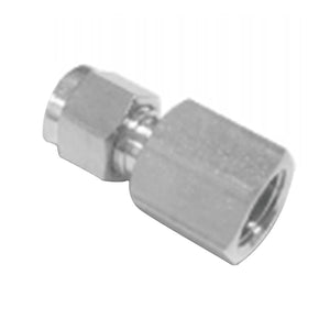 Stainless steel ferrule reducing straight union